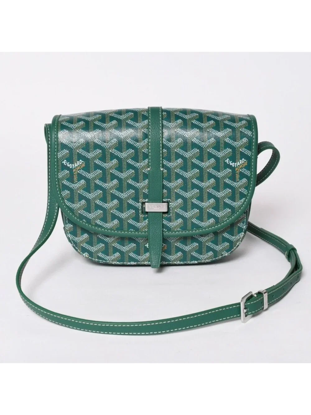Goyard Cup Vert PM Shoulder Bag Green Silver